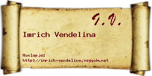 Imrich Vendelina névjegykártya